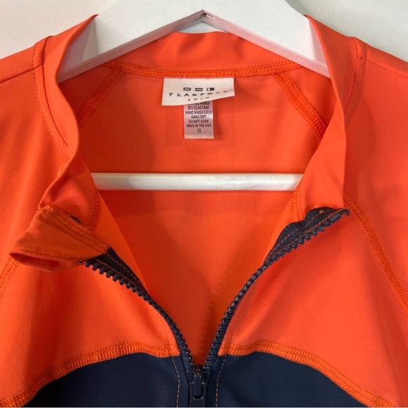 Flagpole Swim Zip Front Long Sleeve Shirt Rash Guard Size Small - Picture 6 of 8